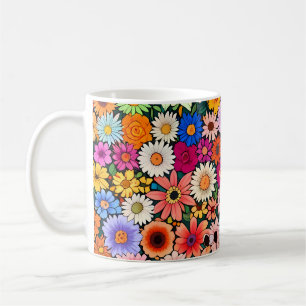 Caneca De Café Pequenas cabeças de flores bonitas