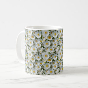 Caneca De Café Pequenas margaridas brancas