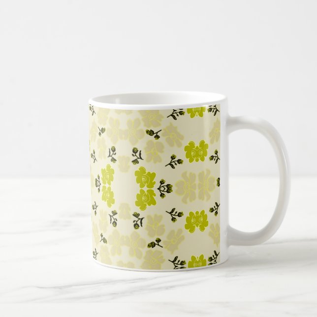 Caneca De Café Pequenas Rosas Amarelas (Direita)