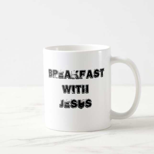 Caneca De Café Pequeno almoço com Jesus (Direita)