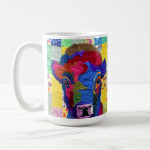 Caneca De Café Pequeno Bebê Bison Quilado Como Design