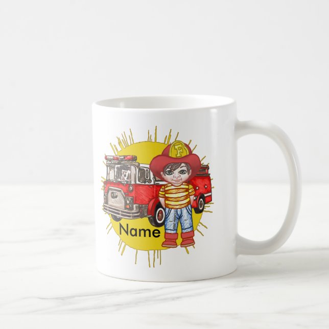 Caneca De Café Pequeno Bombeiro (Direita)