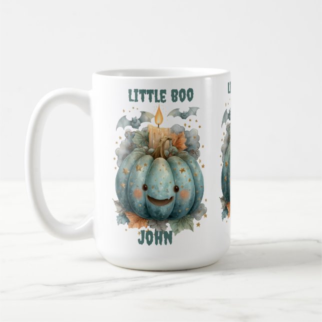 Caneca De Café Pequeno Boo Pumpkin para Meninos (Esquerda)