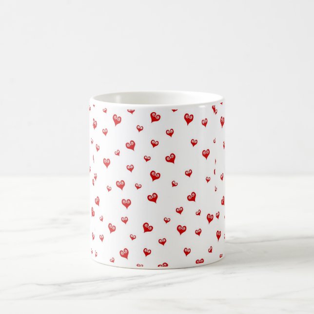 Caneca De Café Pequeno Coração Vermelho Mug (Centro)