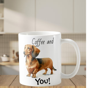 Caneca De Café Pequeno Dachshund Marrom Café Personalizado
