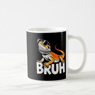 Caneca De Café Pequeno Dinossauro Bruh Bearded Dragão no Natal