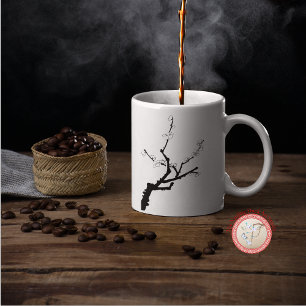 Caneca De Café Pequeno galho com flores
