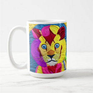 Caneca De Café Pequeno Lion Cub Quilado Como Design