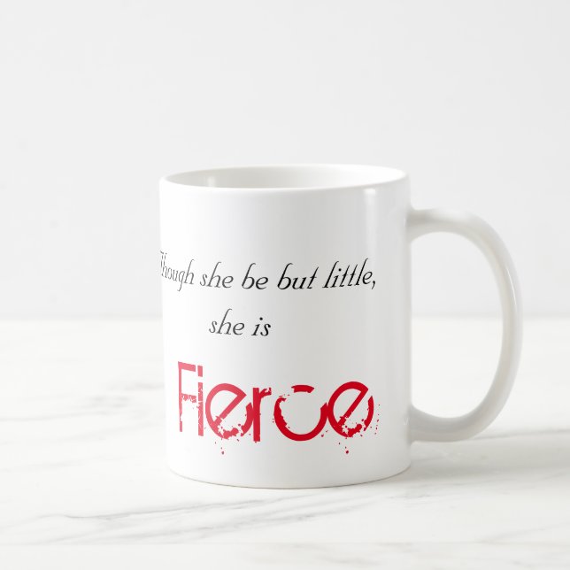 Caneca De Café Pequeno mas feroz - Shakespeare (Direita)
