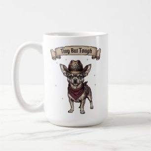 Caneca De Café Pequeno Mas Resistente Chihuahua Cowboy - Arte Oci