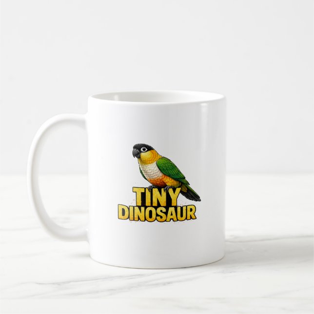 Caneca De Café Pequeno Papagaio Caique Dinossauro (Esquerda)