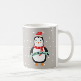 Caneca De Café Pequeno Penquim de Natal bonito, Pesonizado