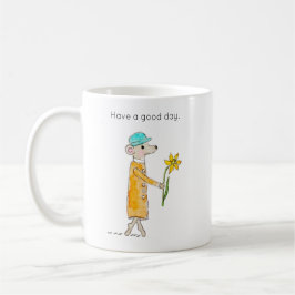 Caneca De Café Pequeno Rato Com Narciso