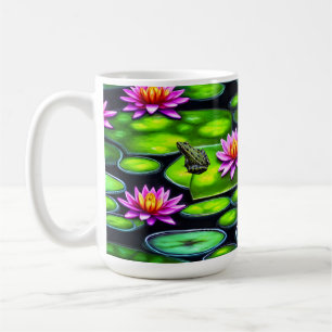 Caneca De Café Pequeno Sapo no Lily Pad