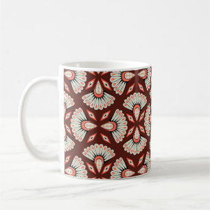 Caneca De Café Pequenos Motifs Geométricos: Padrão Têxtil de Deco