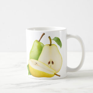 Caneca De Café Peras verdes e amarelas