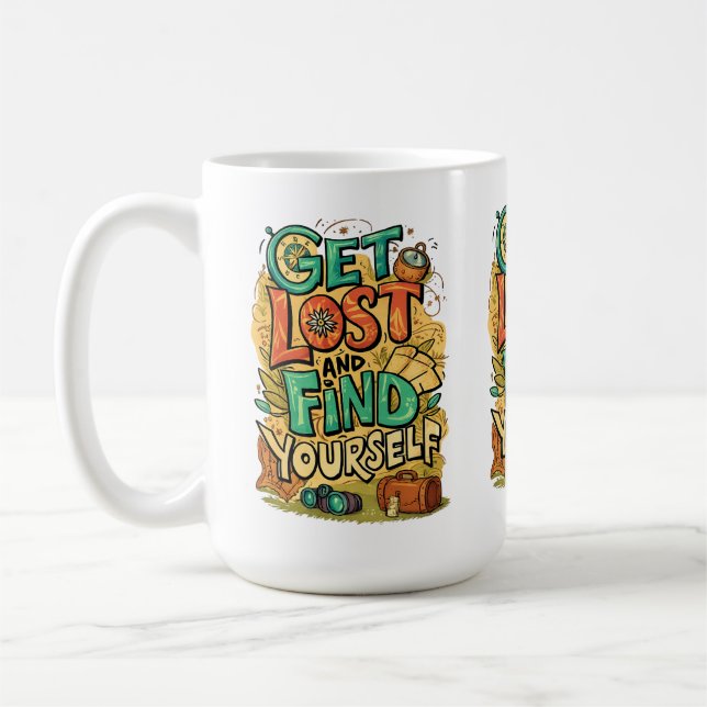 Caneca De Café Perca-se e Encontre-se (Esquerda)