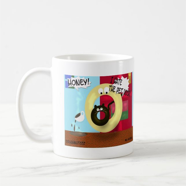 Caneca De Café Percalço da porta do animal de estimação! (Esquerda)