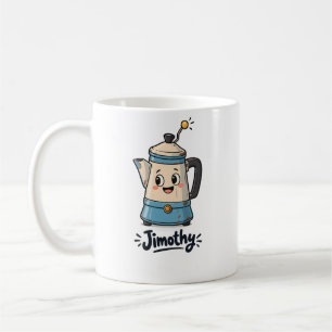 Caneca De Café Percolador Curto e Excêntrico Jimothy Vibração Div