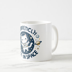 Caneca De Café Perdida no espaço Astronauta de gato cego