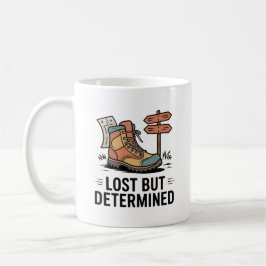 Caneca De Café Perdido, Mas Determinado – Presente Motivacional p