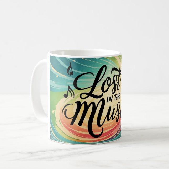 Caneca De Café Perdido Na Música (Frente Esquerda)