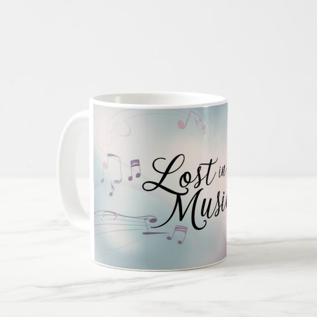 Caneca De Café Perdido Na Música (Frente Esquerda)