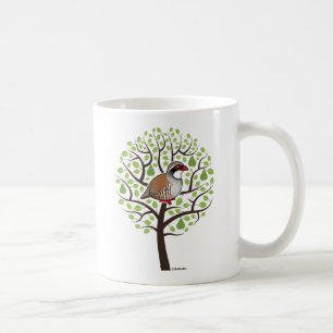 Caneca De Café Perdiz em uma árvore de pera