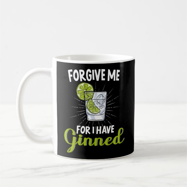 Caneca De Café Perdoe-Me Por Eu Ter Ginado Hangover Gin Bender (Esquerda)