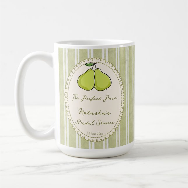 Caneca De Café Perfect pair pear bridal shower favor gifts (Esquerda)