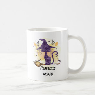 Caneca De Café Perfeitamente Mau - Negra Bruxa Gato