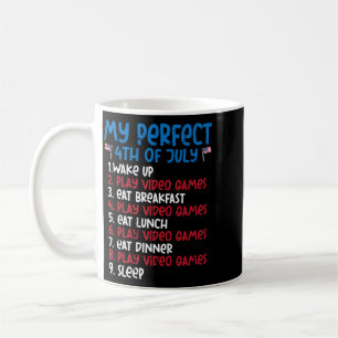 Caneca De Café Perfeito 4 de Julho Jogar Video Games Patriota Jog