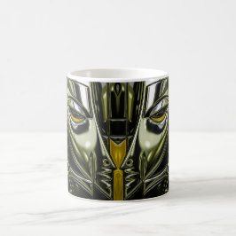 Caneca De Café Perfil Metálico Futurista