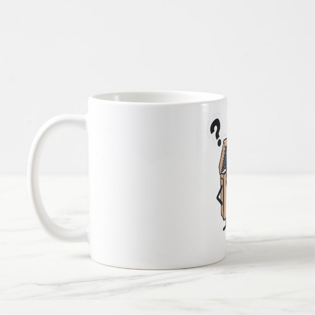 Caneca De Café Pergunta Preocupada com Caixa de Ferramentas (Esquerda)