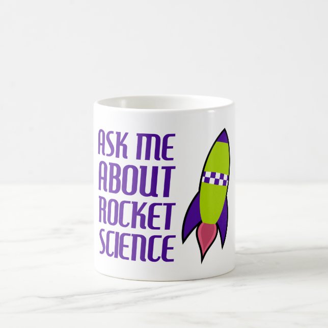 Caneca De Café Pergunte-me sobre a astronáutica (Centro)