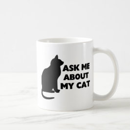 Caneca De Café Pergunte-me sobre meu gato