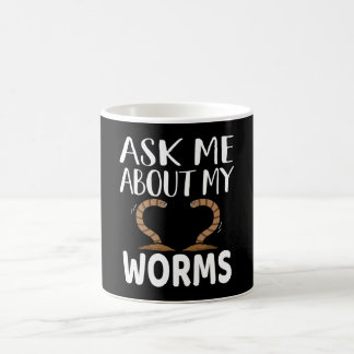 Caneca De Café Pergunte-me sobre meus vermes - Canhoto de Compost