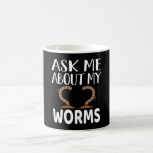 Caneca De Café Pergunte-me Sobre Meus Worms - Foto De Diversão D