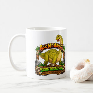 Caneca De Café Pergunte-me sobre o Brontossauro Chocolate Quent