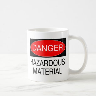 Caneca De Café Perigo - Camisetas de Segurança Engraçadas de Mate