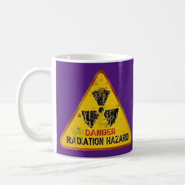Caneca De Café Perigo de Radiação (Esquerda)