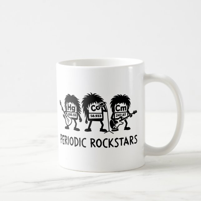 Caneca De Café Periodic Rockstars Chemistry Humor (Direita)