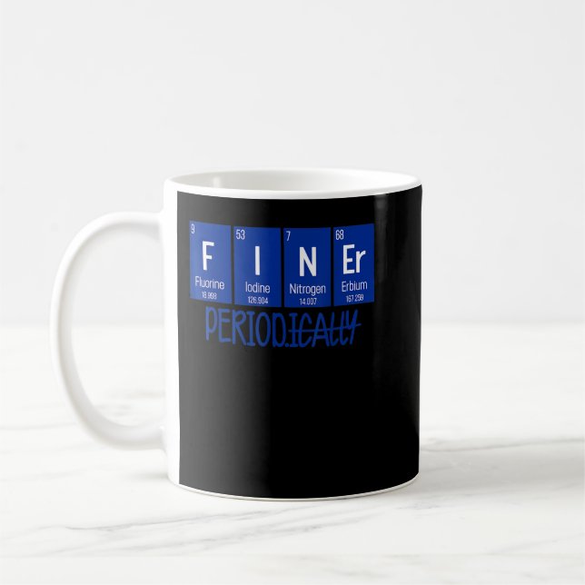 Caneca De Café Período Mais Fino Vida Periódica da Mesa Zeta Phi  (Esquerda)
