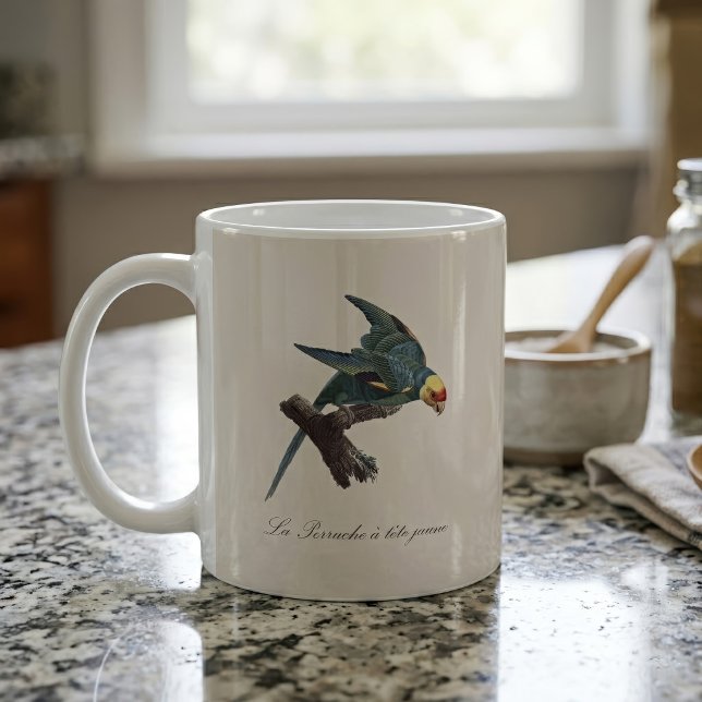 Caneca De Café Periquito-da-carolina, Conuropsis carolinensis (Carolina parakeet, Conuropsis carolinensis. Coffee Mug)
