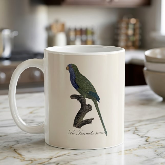Caneca De Café Periquito-verde ou Caturrita, Myiopsitta Monachus (Monk Parakeet or Monk Parrot, Myiopsitta Monachus. Coffee Mug)
