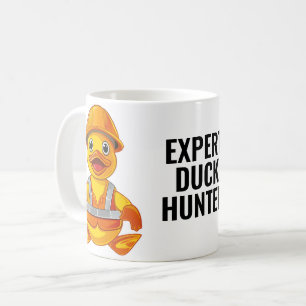 Caneca De Café Perito Caçador de Patos de Borracha de Construção