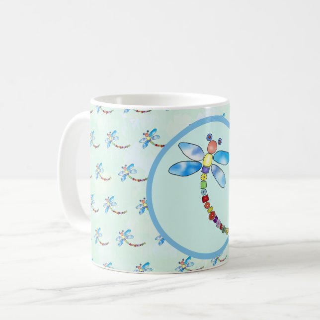 Caneca De Café Perlenlibelle, personalisiert kaffeetasse (Frente Esquerda)