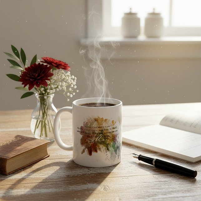 Caneca De Café Permanecei em Mim (Criador carregado)