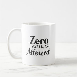 Caneca De Café Permitidas desculpas zero - Gym, Hustle, Sucesso