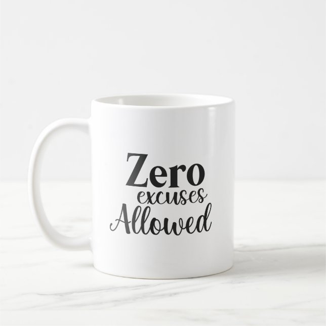 Caneca De Café Permitidas desculpas zero - Gym, Hustle, Sucesso (Esquerda)